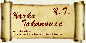 Marko Tokanović vizit kartica